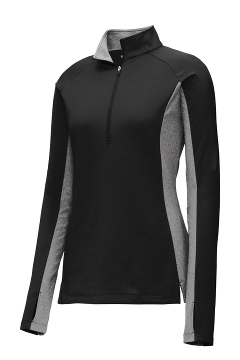 Sport-Tek® Women's Sport-Wick® Stretch Contrast 1/4-Zip Pullover. LST854