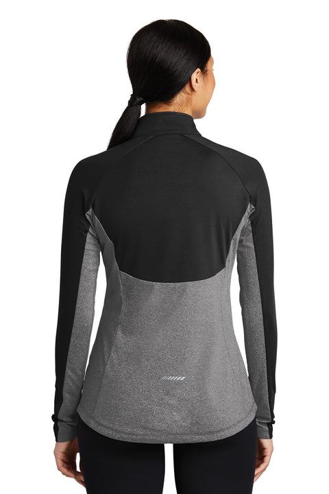 Sport-Tek® Women's Sport-Wick® Stretch Contrast 1/4-Zip Pullover. LST854