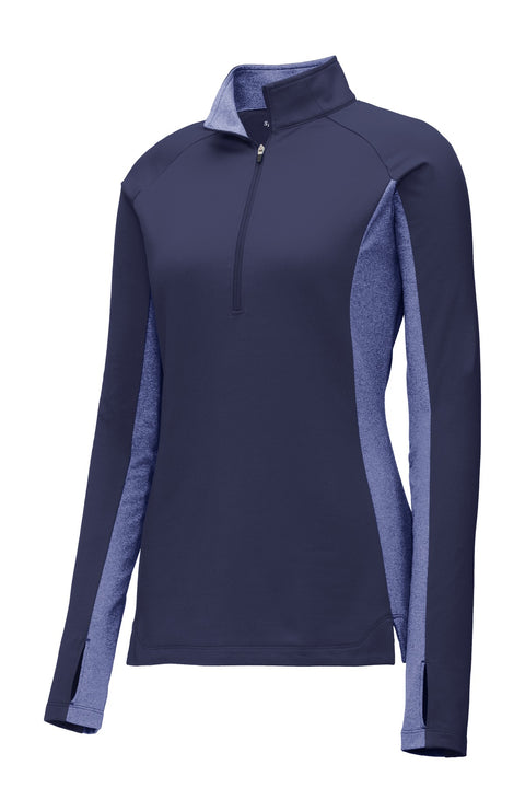 Sport-Tek® Women's Sport-Wick® Stretch Contrast 1/4-Zip Pullover. LST854