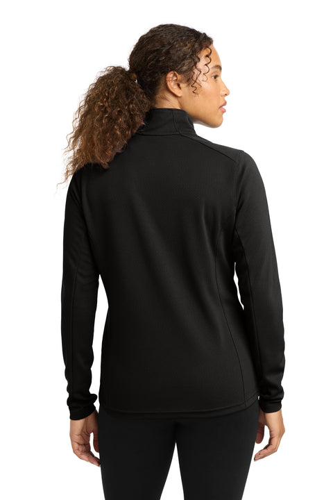 Sport-Tek® Women's Sport-Wick® Textured 1/4-Zip Pullover.  LST860