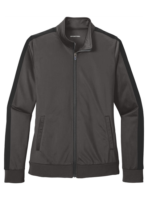 Sport-Tek ® Ladies Tricot Sleeve Stripe Track Jacket. LST94