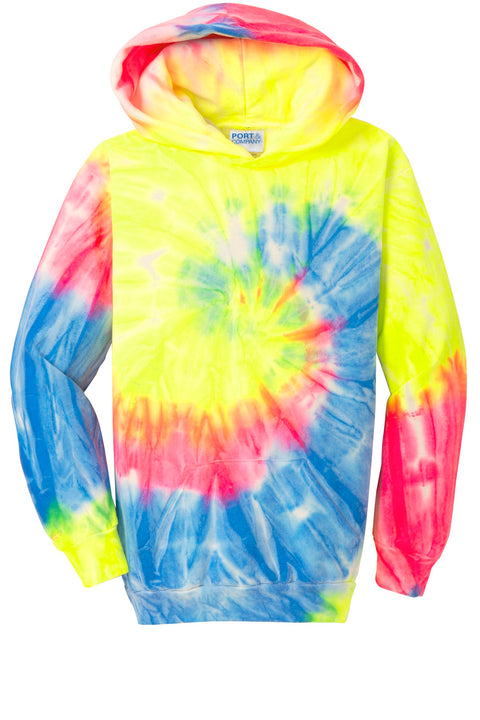 Port & Co™ Youth Tie-Dye Pullover Hooded Sweatshirt. PC146Y