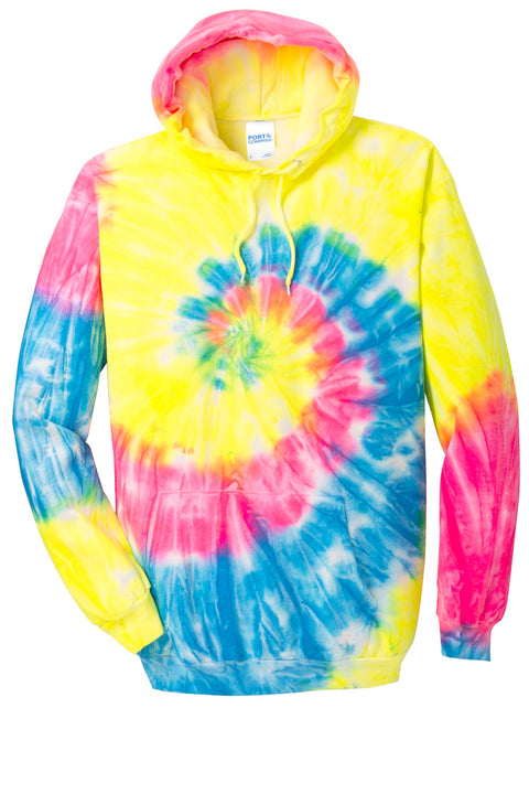 Port & Co™ Tie-Dye Pullover Hooded Sweatshirt. PC146