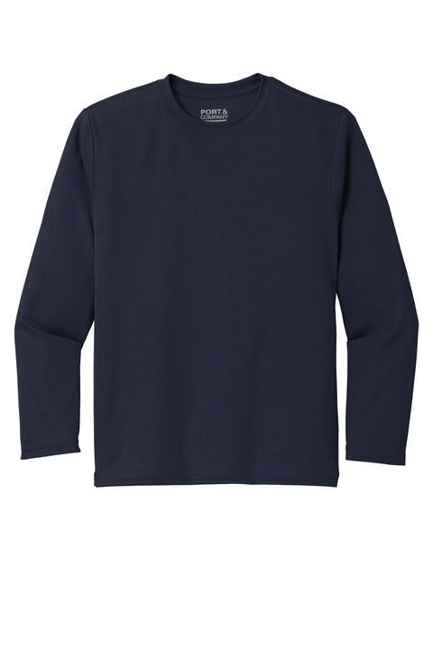 Port & Co™ Youth Long Sleeve Performance Tee PC380YLS