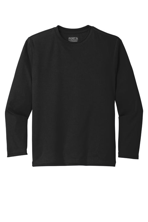 Port & Co™ Youth Long Sleeve Performance Tee PC380YLS