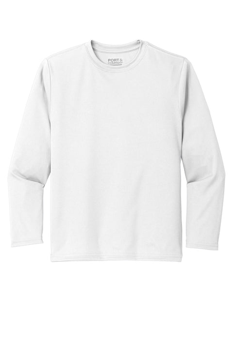 Port & Co™ Youth Long Sleeve Performance Tee PC380YLS