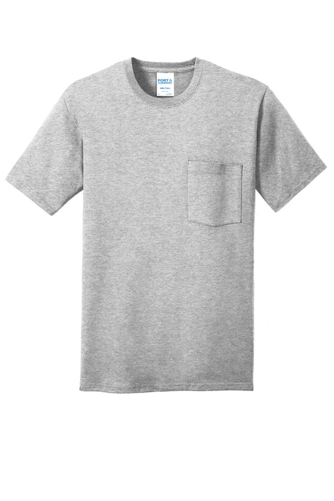 Port & Co™ Core Cotton Pocket Tee. PC54P
