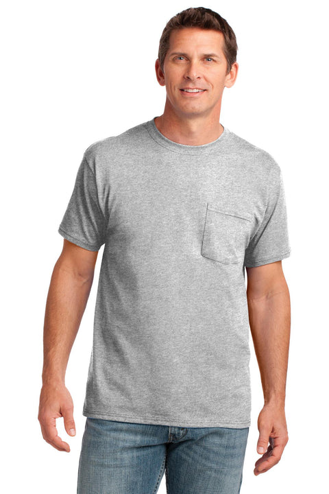 Port & Co™ Core Cotton Pocket Tee. PC54P