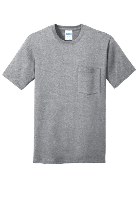 Port & Co™ Core Cotton Pocket Tee. PC54P