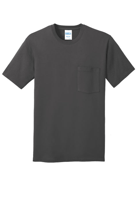 Port & Co™ Core Cotton Pocket Tee. PC54P
