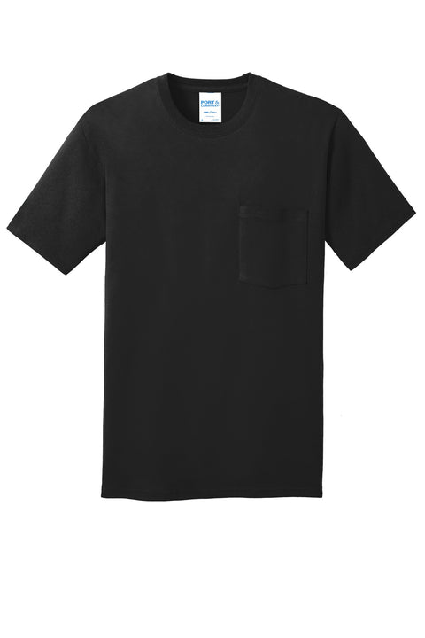 Port & Co™ Core Cotton Pocket Tee. PC54P