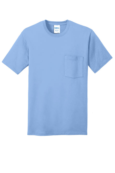 Port & Co™ Core Cotton Pocket Tee. PC54P