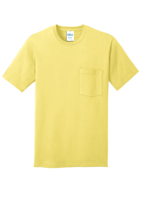 Port & Co™ Core Cotton Pocket Tee. PC54P