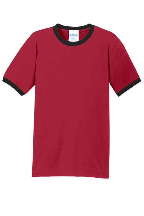 Port & Co™ Core Cotton Ringer Tee.  PC54R