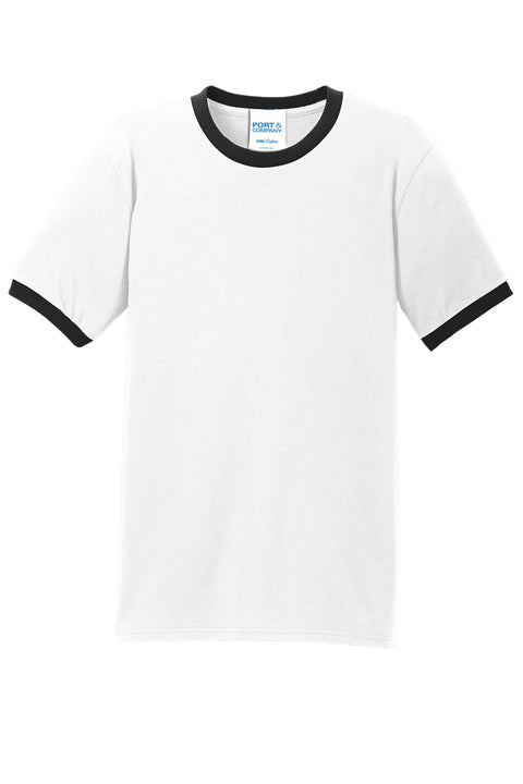 Port & Co™ Core Cotton Ringer Tee.  PC54R
