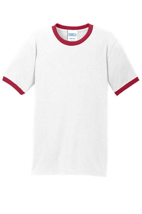 Port & Co™ Core Cotton Ringer Tee.  PC54R