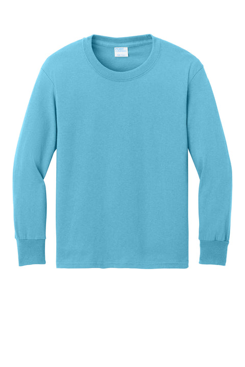 Port & Co™ Youth Long Sleeve Core Cotton Tee. PC54YLS