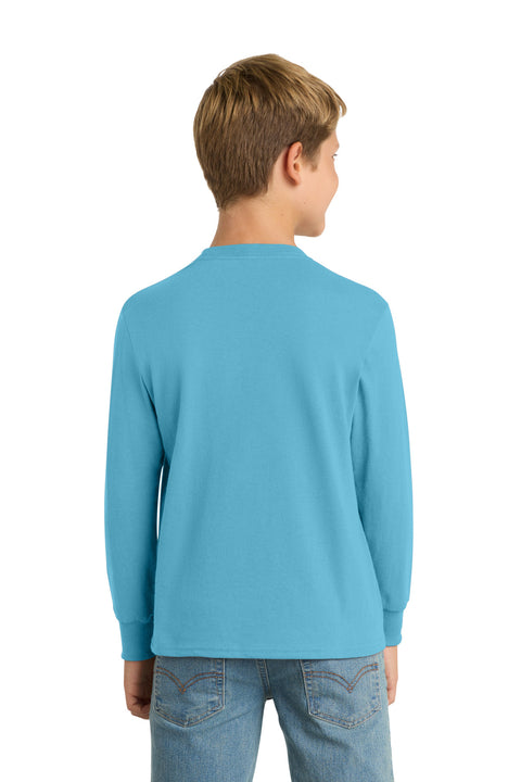Port & Co™ Youth Long Sleeve Core Cotton Tee. PC54YLS