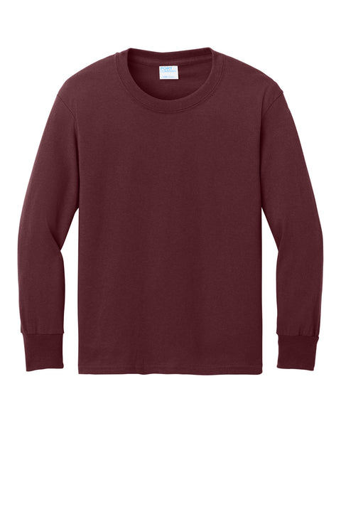 Port & Co™ Youth Long Sleeve Core Cotton Tee. PC54YLS
