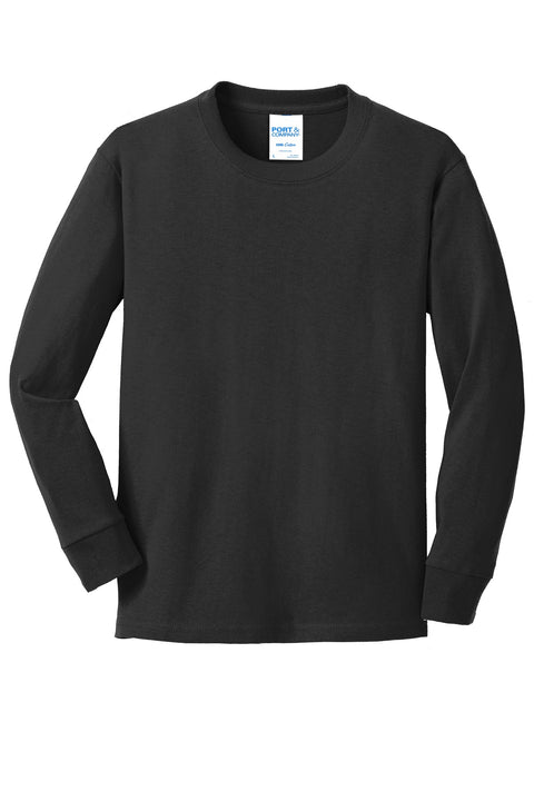 Port & Co™ Youth Long Sleeve Core Cotton Tee. PC54YLS