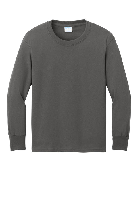 Port & Co™ Youth Long Sleeve Core Cotton Tee. PC54YLS
