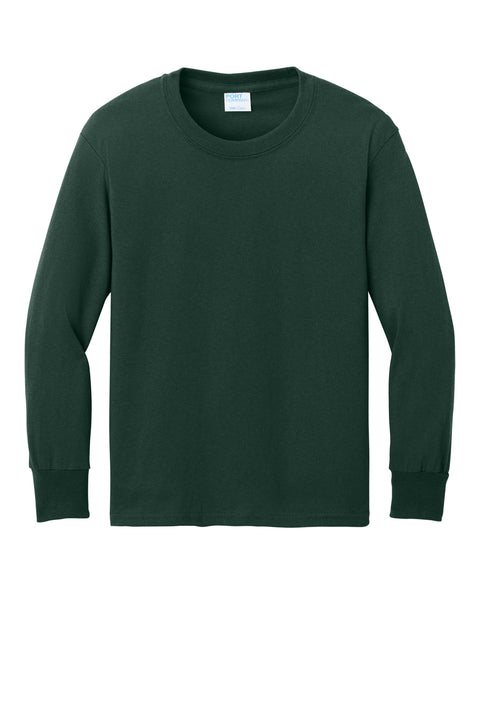 Port & Co™ Youth Long Sleeve Core Cotton Tee. PC54YLS