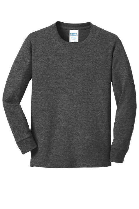 Port & Co™ Youth Long Sleeve Core Cotton Tee. PC54YLS