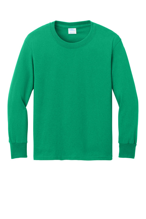Port & Co™ Youth Long Sleeve Core Cotton Tee. PC54YLS