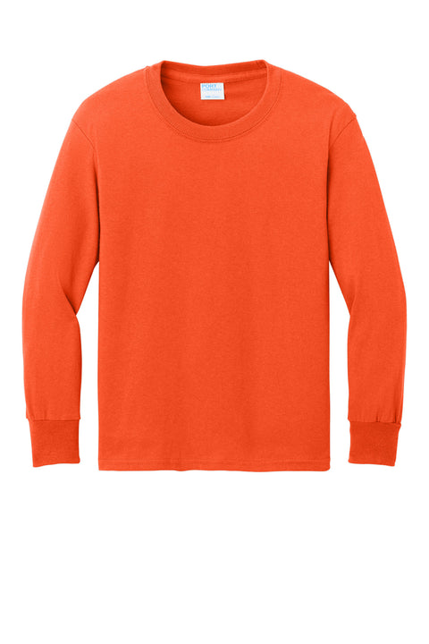 Port & Co™ Youth Long Sleeve Core Cotton Tee. PC54YLS