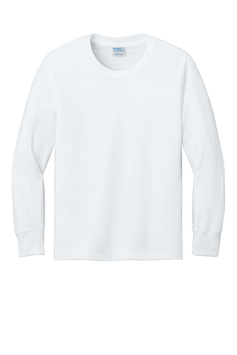 Port & Co™ Youth Long Sleeve Core Cotton Tee. PC54YLS
