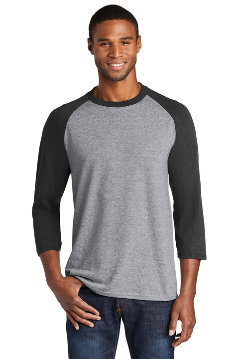 Port & Co™ Core Blend 3/4-Sleeve Raglan Tee. PC55RS