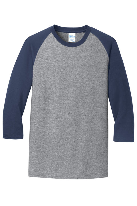Port & Co™ Core Blend 3/4-Sleeve Raglan Tee. PC55RS