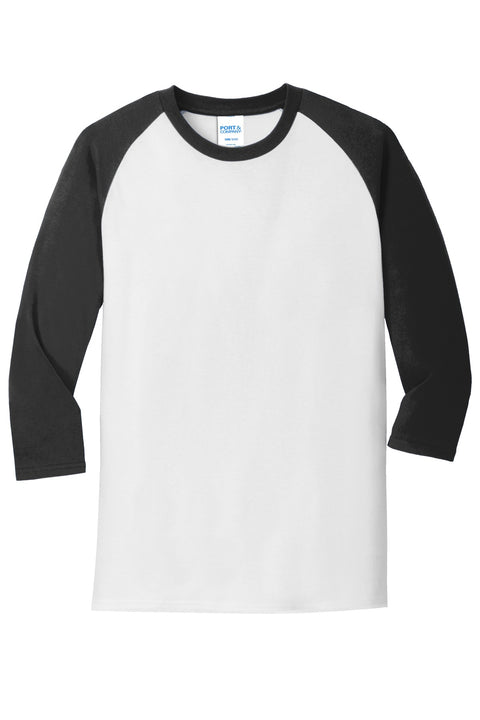 Port & Co™ Core Blend 3/4-Sleeve Raglan Tee. PC55RS