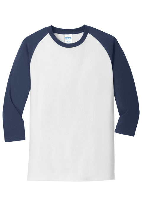 Port & Co™ Core Blend 3/4-Sleeve Raglan Tee. PC55RS