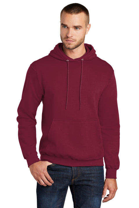 Port & Co ™  Core Fleece Pullover Hooded Sweatshirt. PC78H - [Cardinal]