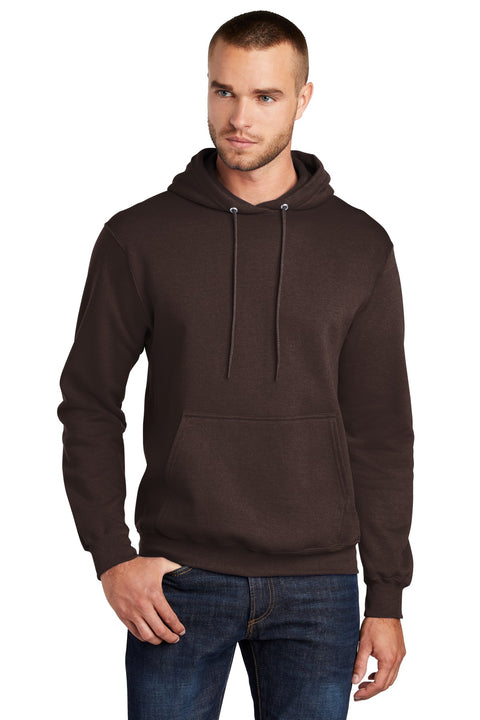 Port & Co ™  Core Fleece Pullover Hooded Sweatshirt. PC78H - [Dark Chocolate Brown]