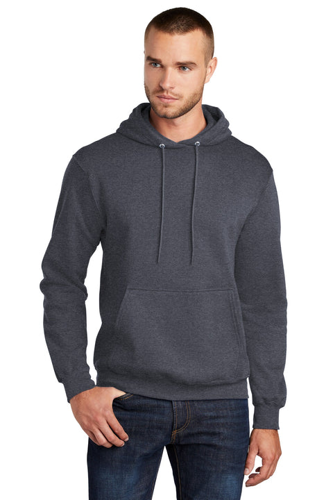 Port & Co ™  Core Fleece Pullover Hooded Sweatshirt. PC78H - [Heather Navy]