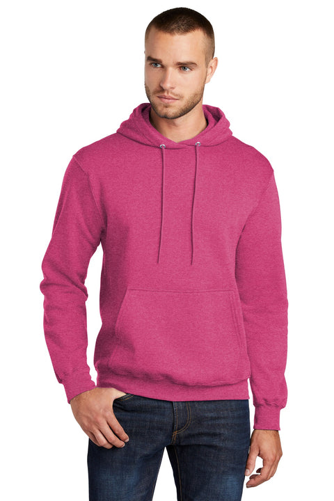 Port & Co ™  Core Fleece Pullover Hooded Sweatshirt. PC78H - [Heather Sangria]