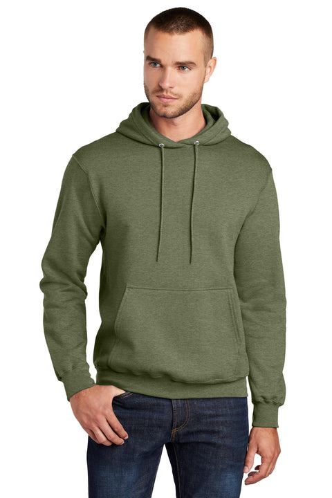 Port & Co ™  Core Fleece Pullover Hooded Sweatshirt. PC78H - [Olive Drab Green Heather]