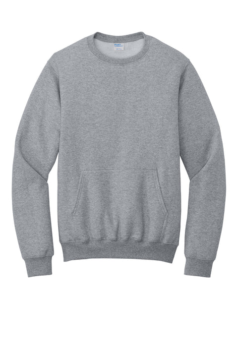 Port & Co™ Core Fleece Crewneck Pocket Sweatshirt PC78PKT