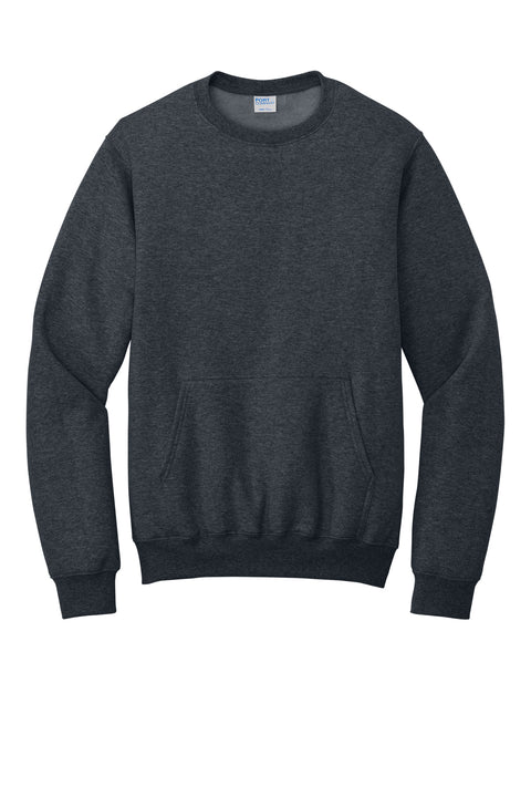 Port & Co™ Core Fleece Crewneck Pocket Sweatshirt PC78PKT
