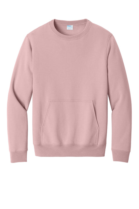Port & Co™ Core Fleece Crewneck Pocket Sweatshirt PC78PKT
