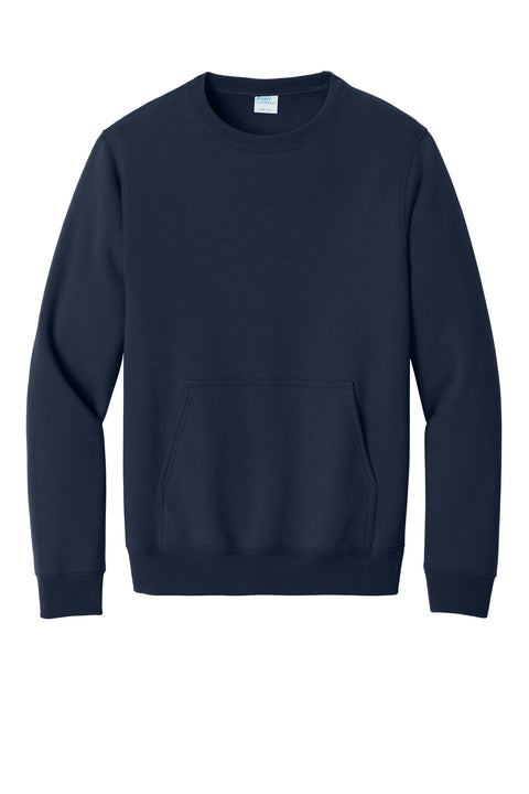 Port & Co™ Core Fleece Crewneck Pocket Sweatshirt PC78PKT