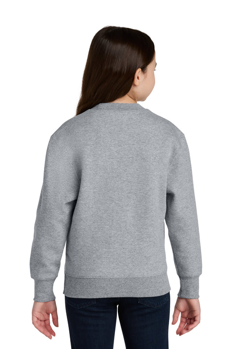 Port & Co™ Youth Core Fleece Crewneck Pocket Sweatshirt PC78YPKT