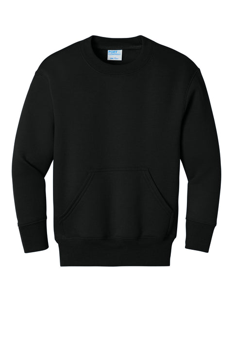 Port & Co™ Youth Core Fleece Crewneck Pocket Sweatshirt PC78YPKT