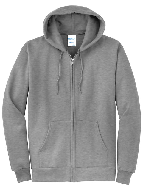 Port & Co™ Core Fleece Full-Zip Hooded Sweatshirt. PC78ZH