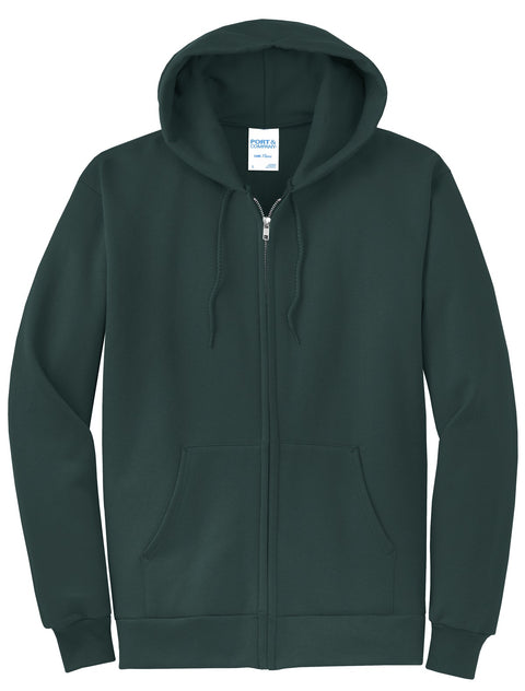Port & Co™ Core Fleece Full-Zip Hooded Sweatshirt. PC78ZH