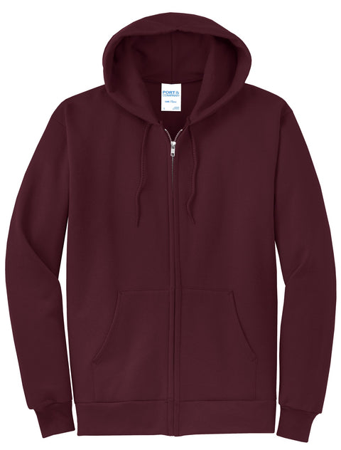 Port & Co™ Core Fleece Full-Zip Hooded Sweatshirt. PC78ZH