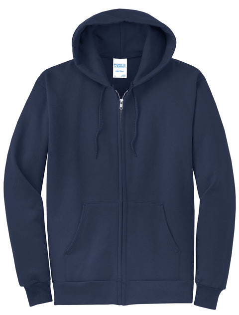 Port & Co™ Core Fleece Full-Zip Hooded Sweatshirt. PC78ZH
