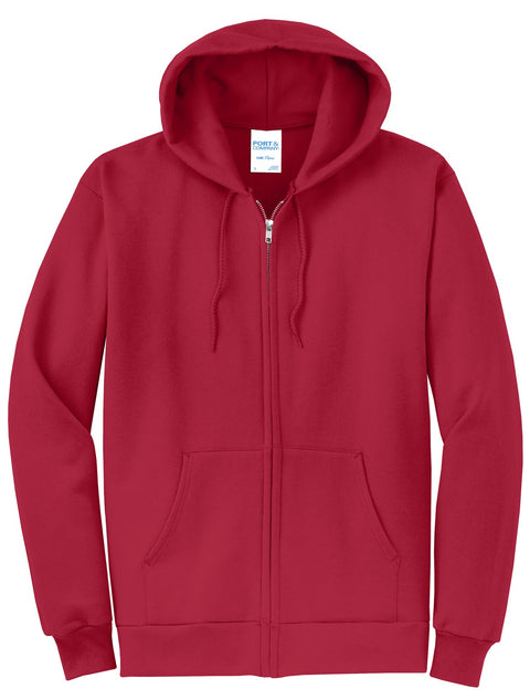 Port & Co™ Core Fleece Full-Zip Hooded Sweatshirt. PC78ZH